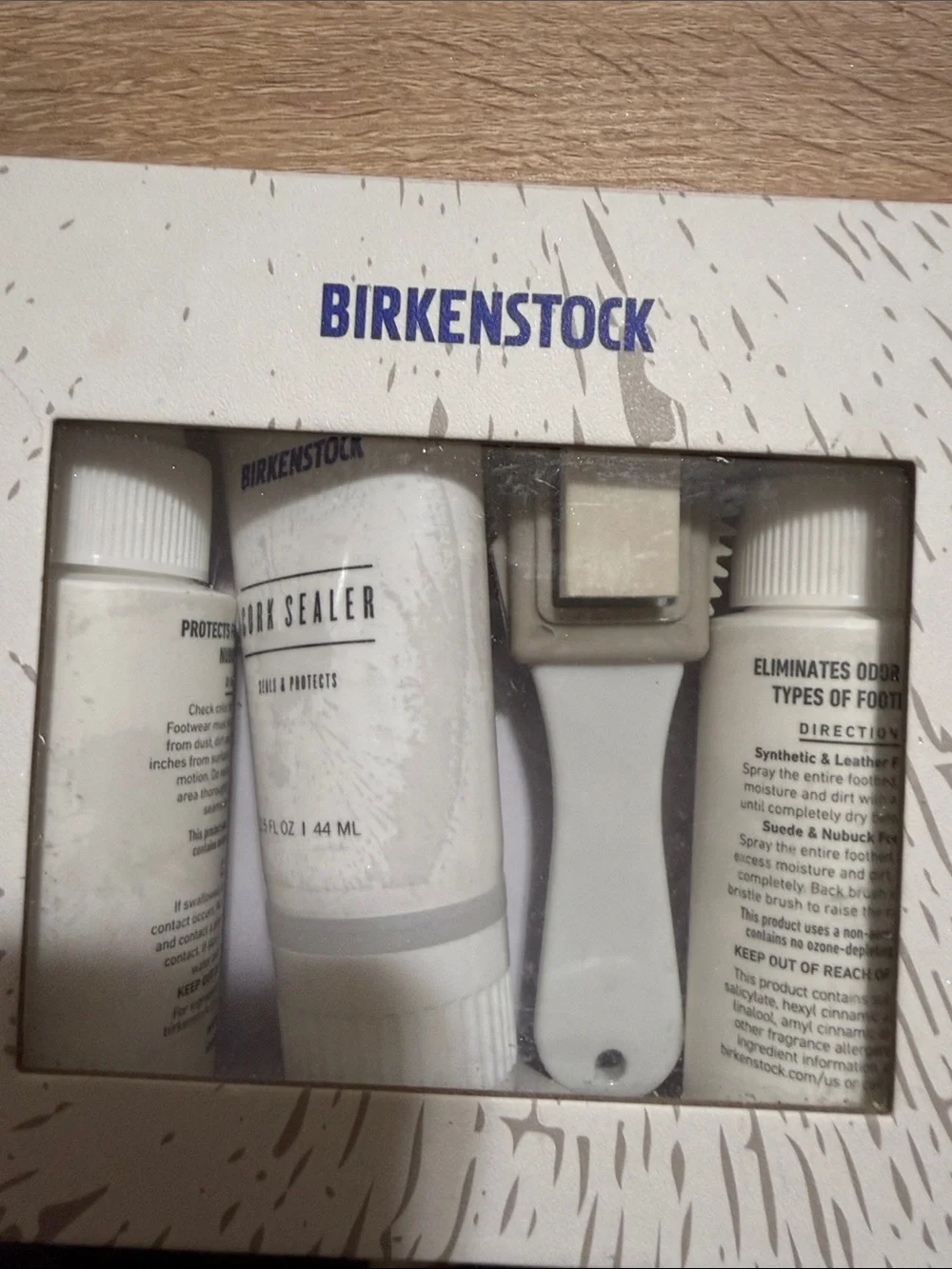 Birkenstock White Kids Foot Care Kit with Brush